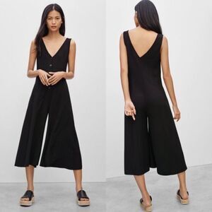 NEW Aritzia Talula Black Ovington Wide Leg Cropped Jumpsuit Size 8